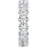 14K Gold Oval Lab-Grown Diamond Low Profile Eternity Band - 5x3.5mm Stones - White Gold - view 4