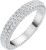 Platinum Round Natural Diamond Eternity Band - 1.1mm Stones