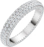 Platinum Round Natural Diamond Eternity Band - 1.1mm Stones