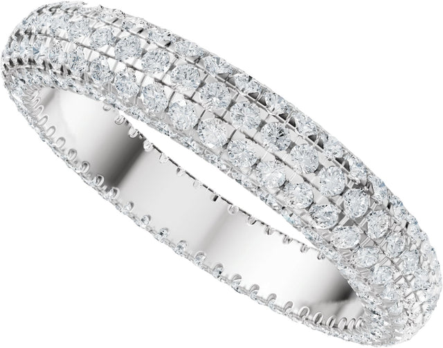 Platinum Round Lab-Grown Diamond Eternity Band - 1.1mm Stones - view 5