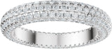 Platinum Round Lab-Grown Diamond Eternity Band - 1.1mm Stones - view 3