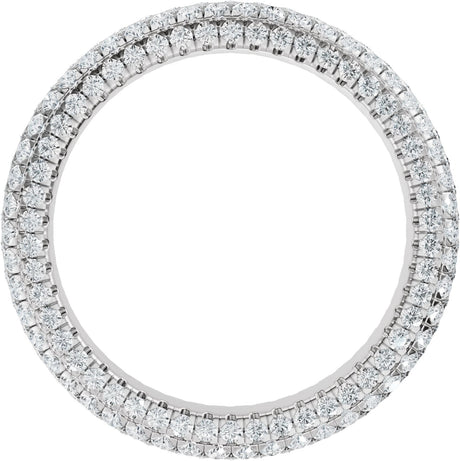 Platinum Round Natural Diamond Eternity Band - 1.1mm Stones - view 2
