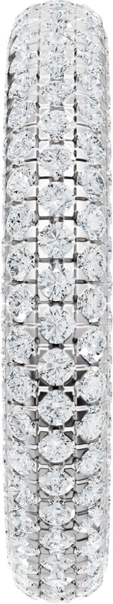 Platinum Round Lab-Grown Diamond Eternity Band - 1.1mm Stones - view 4