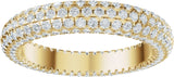 14K Gold Round Lab-Grown Diamond Eternity Band - 1.1mm Stones - Yellow Gold - view 3