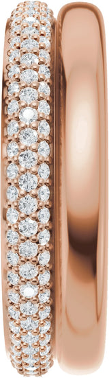14K Gold Round Lab-Grown Diamond Pavé-Style Eternity Band - .9mm Stones - Rose Gold - view 4