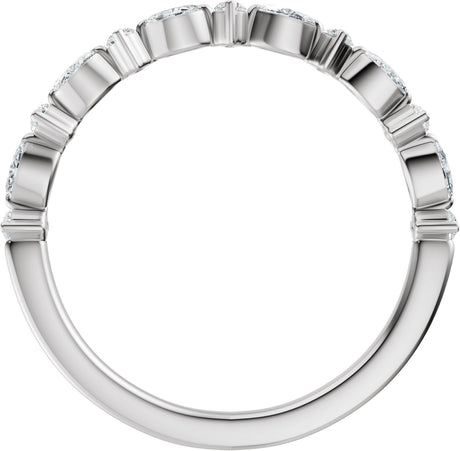 Platinum Marquise Natural Diamond Anniversary Band – 1/4 CTW (Style 689631) - view 2