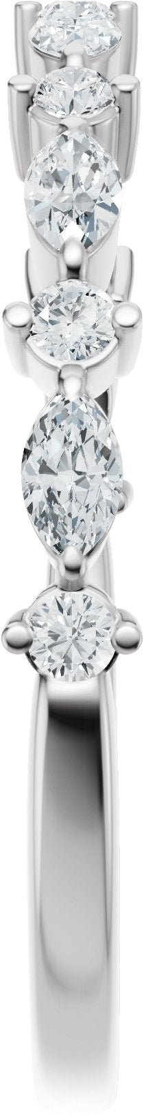 Platinum Marquise Natural Diamond Anniversary Band – 1/4 CTW (Style 689631) - view 4