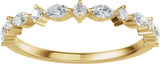 14K Gold Marquise Lab-Grown Diamond Anniversary Band – 1/4 CTW (Style 689631) - Yellow Gold - view 3