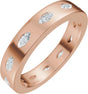 14K Gold Marquise Lab-Grown Diamond Eternity Band – 3.5x1.7 mm Stones - Rose Gold