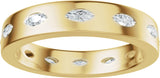 14K Gold Marquise Lab-Grown Diamond Eternity Band – 3.5x1.7 mm Stones - Yellow Gold - view 3