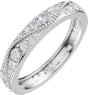 Platinum Round Lab-Grown Diamond Eternity Band – 2.3 mm Stones