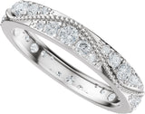 Platinum Round Natural Diamond Eternity Band – 2.3 mm Stones - view 5