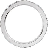 Platinum Round Natural Diamond Eternity Band – 2.3 mm Stones - view 2
