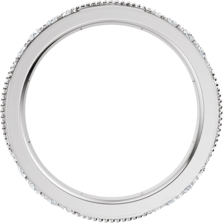 Platinum Round Lab-Grown Diamond Eternity Band – 2.3 mm Stones - view 2
