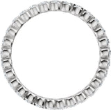 14K Gold Round Lab-Grown Diamond Eternity Band – 2 mm Stones (9/10–1 1/8 CTW) - White Gold - view 2