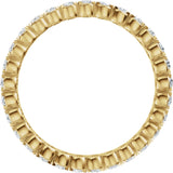 14K Gold Round Lab-Grown Diamond Eternity Band – 2 mm Stones (9/10–1 1/8 CTW) - Yellow Gold - view 2