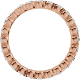 14K Gold Round Lab-Grown Diamond Eternity Band – 2.5 mm Stones (1 1/2–1 3/4 CTW) - Rose Gold - view 2