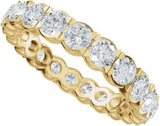 14K Gold Round Lab-Grown Diamond Eternity Band – 3 mm Stones (1 7/8–2 1/5 CTW) - Yellow Gold - view 5