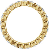 14K Gold Round Lab-Grown Diamond Eternity Band – 3 mm Stones (1 7/8–2 1/5 CTW) - Yellow Gold - view 2