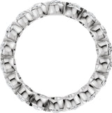 14K Gold Oval Lab-Grown Diamond Eternity Band – 5x3.5 mm Stones - White Gold - view 2