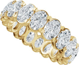 14K Gold Oval Lab-Grown Diamond Eternity Band – 5x3.5 mm Stones - Yellow Gold - view 5