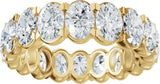 14K Gold Oval Lab-Grown Diamond Eternity Band – 5x3.5 mm Stones - Yellow Gold - view 3