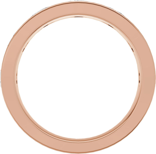 14K Gold Marquise Lab-Grown Diamond Seven-Stone Anniversary Band – 3.5x1.7 mm Stones - Rose Gold - view 2