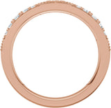 14K Gold Round Lab-Grown Diamond Milgrain Anniversary Band – 3/8 CTW - view 2
