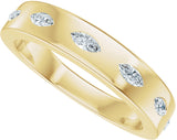 14K Gold Marquise Lab-Grown Diamond Seven-Stone Anniversary Band – 3.5x1.7 mm Stones - Yellow Gold - view 5
