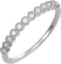 10K Gold Round Natural Diamond Milgrain Bezel-Set Anniversary Band – nan Stones