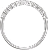 Platinum Round Natural Diamond Milgrain Bezel-Set Anniversary Band – 1/6 CTW - view 2