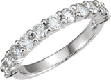 Platinum Round Lab-Grown Diamond Eleven-Stone Anniversary Band – 1/5–1 CTW