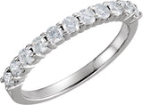 14K Gold Round Natural Diamond Eleven-Stone Anniversary Band – 3/4–1 5/8 CTW