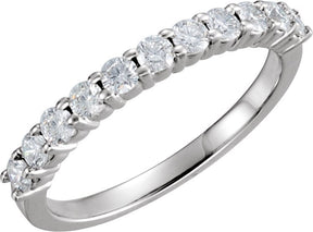 14K Gold Round Natural Diamond Eleven-Stone Anniversary Band – 3/4–1 5/8 CTW