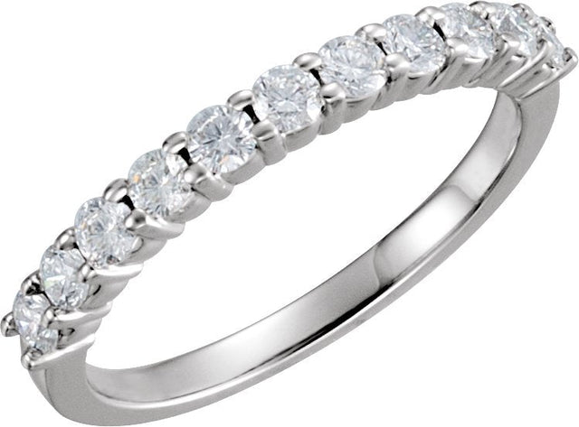 14K Gold Round Natural Diamond Eleven-Stone Anniversary Band – 3/4–1 5/8 CTW