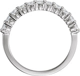 14K Gold Round Natural Diamond Eleven-Stone Anniversary Band – 3/4–1 5/8 CTW - view 2