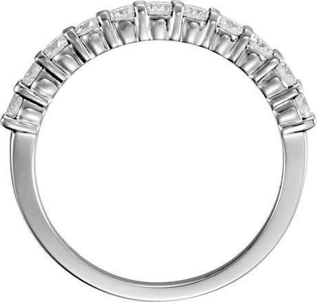 14K Gold Round Natural Diamond Eleven-Stone Anniversary Band – 3/4–1 5/8 CTW - view 2