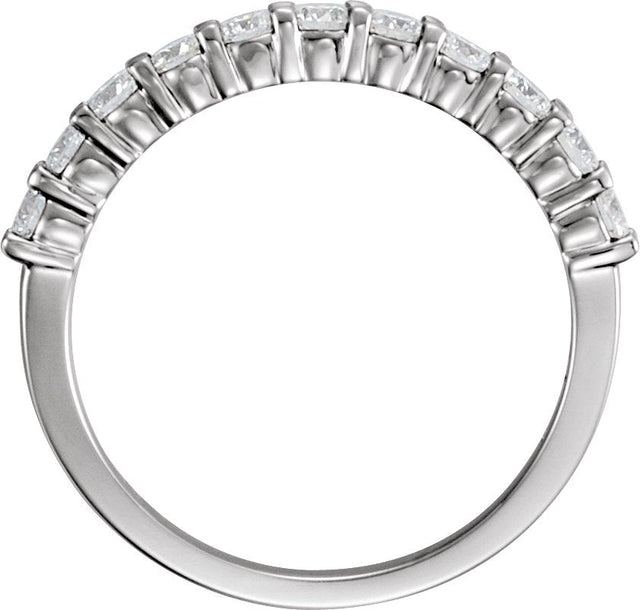 14K Gold Round Natural Diamond Eleven-Stone Anniversary Band – 3/4–1 5/8 CTW - view 2