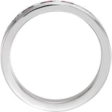 Platinum Round Natural Ruby Channel-Set Eleven-Stone Anniversary Band – 1/10–1/8 CTW - view 2