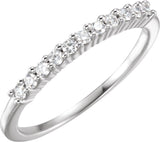 Platinum Round Natural Diamond Eleven-Stone Anniversary Band – 1/5 CTW