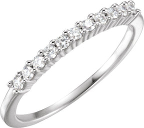 Platinum Round Natural Diamond Eleven-Stone Anniversary Band – 1/5 CTW
