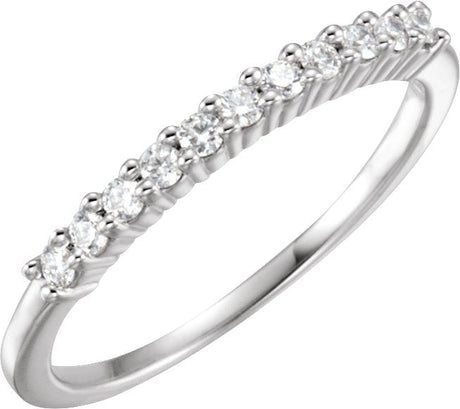 Platinum Round Natural Diamond Eleven-Stone Anniversary Band – 1/5 CTW