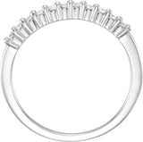 Platinum Round Natural Diamond Eleven-Stone Anniversary Band – 1/5 CTW - view 2