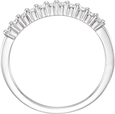Platinum Round Natural Diamond Eleven-Stone Anniversary Band – 1/5 CTW - view 2