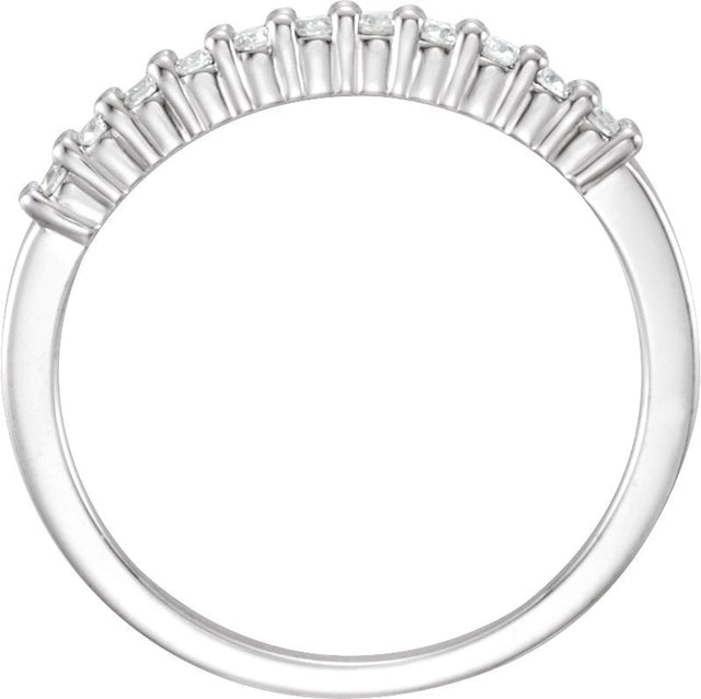 Platinum Round Natural Diamond Eleven-Stone Anniversary Band – 1/5 CTW - view 2