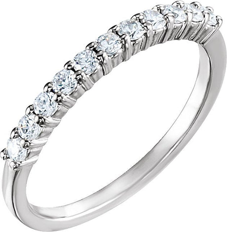 Platinum Round Lab-Grown Diamond Eleven-Stone Anniversary Band – 1/5–1 CTW
