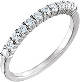 Platinum Round Natural Diamond Eleven-Stone Anniversary Band – 1/3–1 CTW
