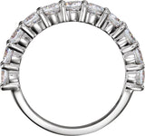 Platinum Round Natural Diamond Eleven-Stone Anniversary Band – 1/3–1 CTW - view 2