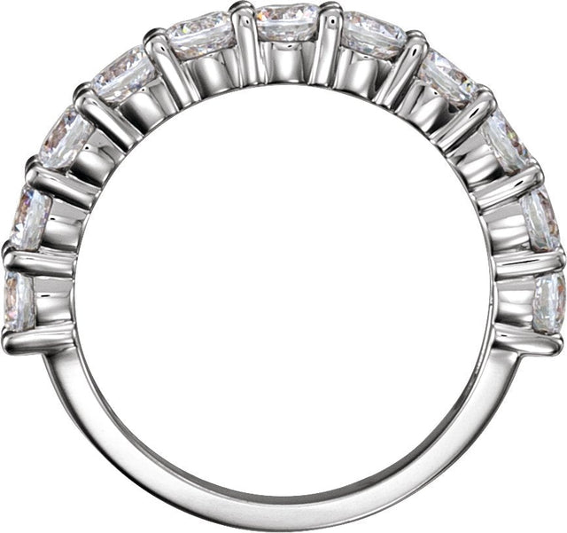 Platinum Round Natural Diamond Eleven-Stone Anniversary Band – 1/3–1 CTW - view 2