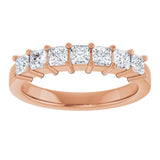 14K Gold Lab-Grown Diamond Seven-Stone Anniversary Band - Rose Gold - view 8